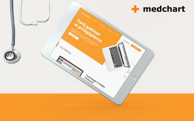Strona MEDchart – aplikacja do zarządzania gabinetem lekarskim